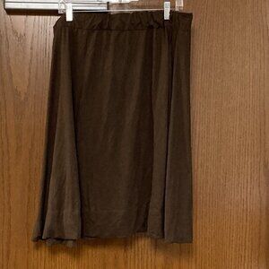 Collections chocolate brown knit skirt sz 22/24